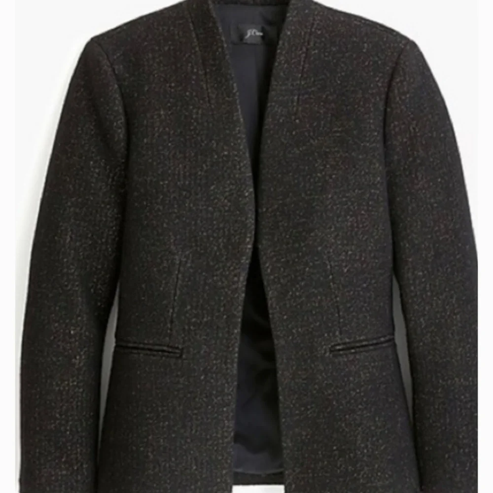 J. Crew Going Out Blazer In Black Lurex NWT - Picture 2 of 11